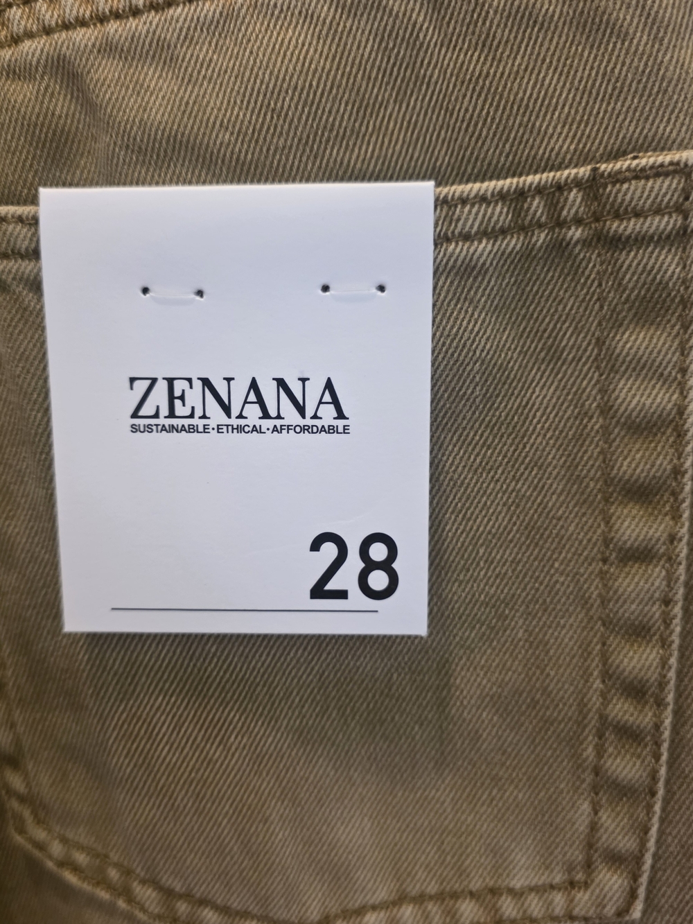 Zenana Outfitters Olive Distressed Cropped Jeans - Picture 3 of 3